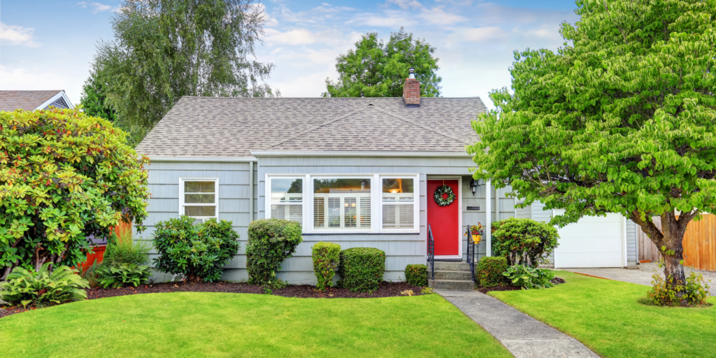 House with red door