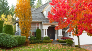 House in Fall Season